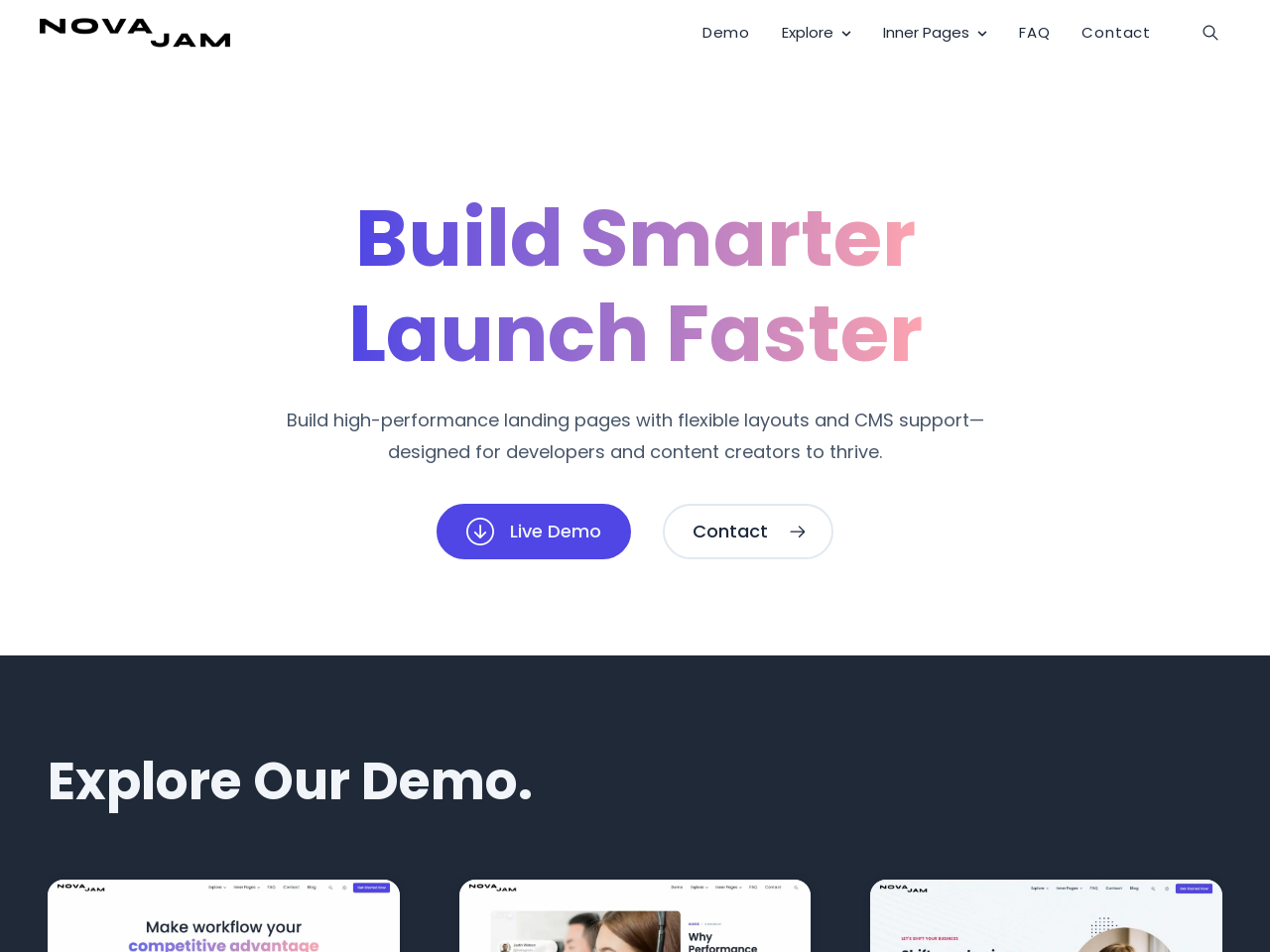 NovaJAM - Next.js Multi-purpose Template screenshot